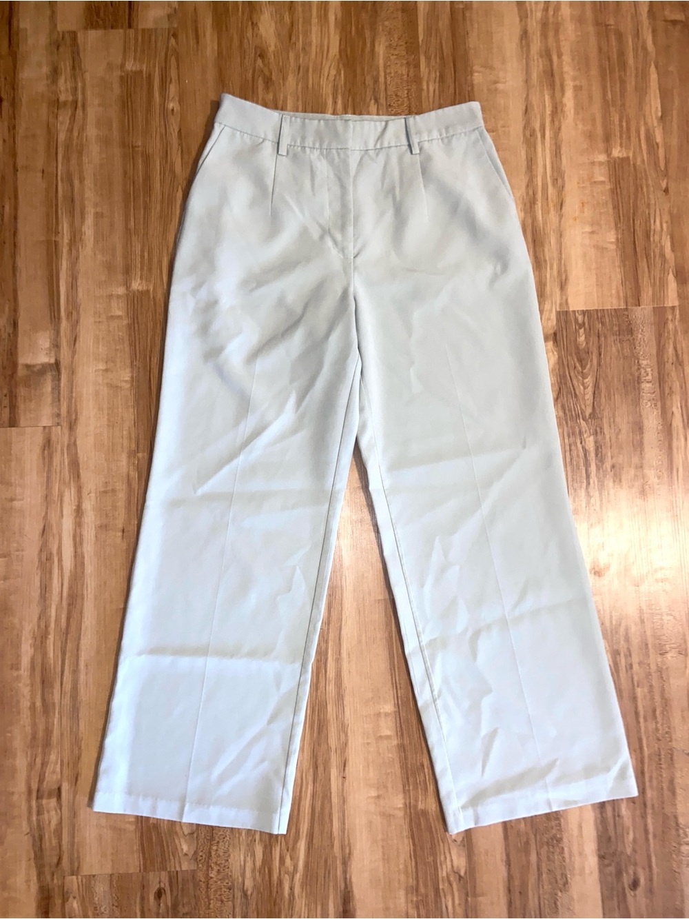 Avec Les Filles Light Blue Wide Leg Pleated Trousers High Rise Size 10 EUC